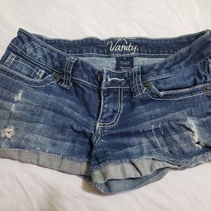 Vanity distressed shorts